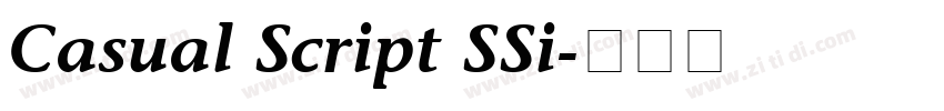 Casual Script SSi字体转换